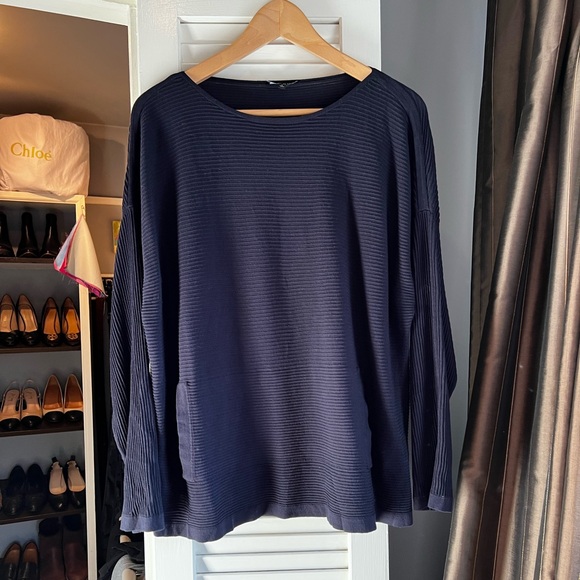 Lafayette 148 Link Stitch Bateau Neck Knit Top - Picture 3 of 8